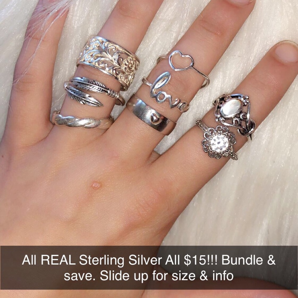 REAL Sterling Silver rings